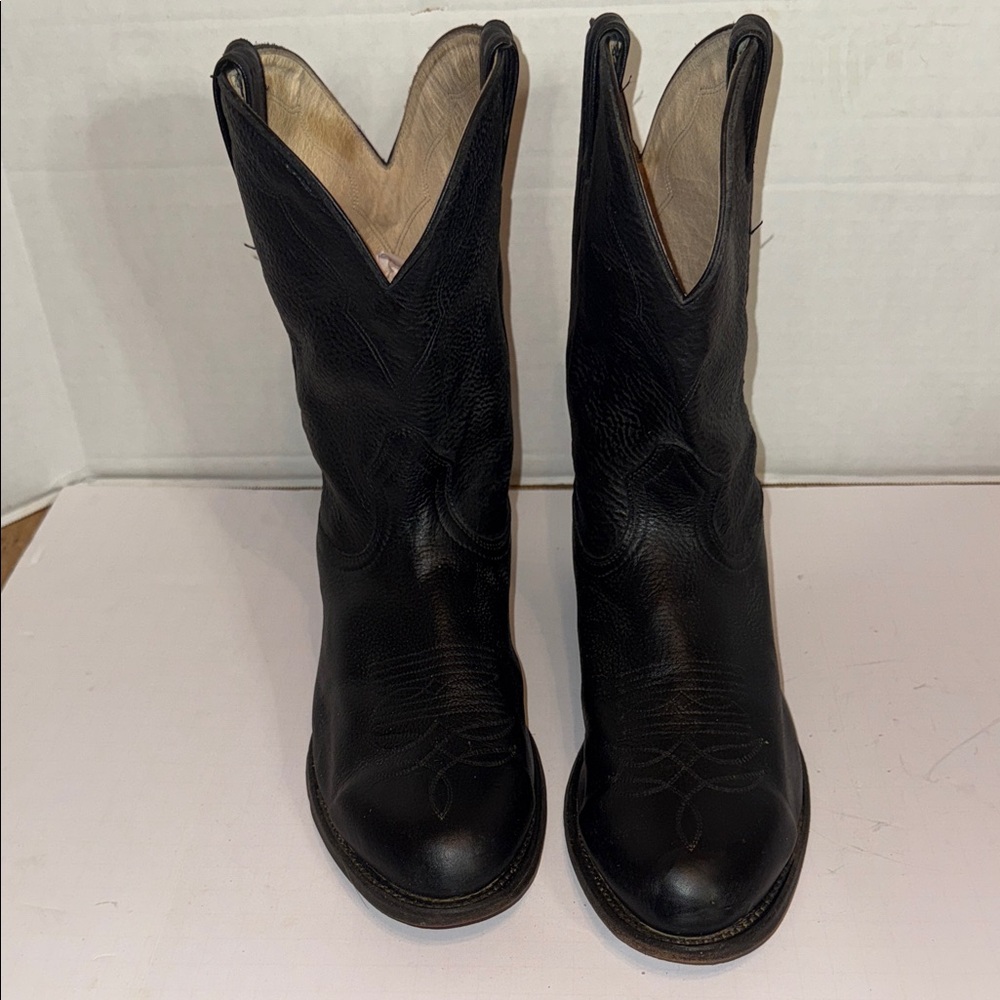 Men’s Boulet Black Leather  Boots Sz 10